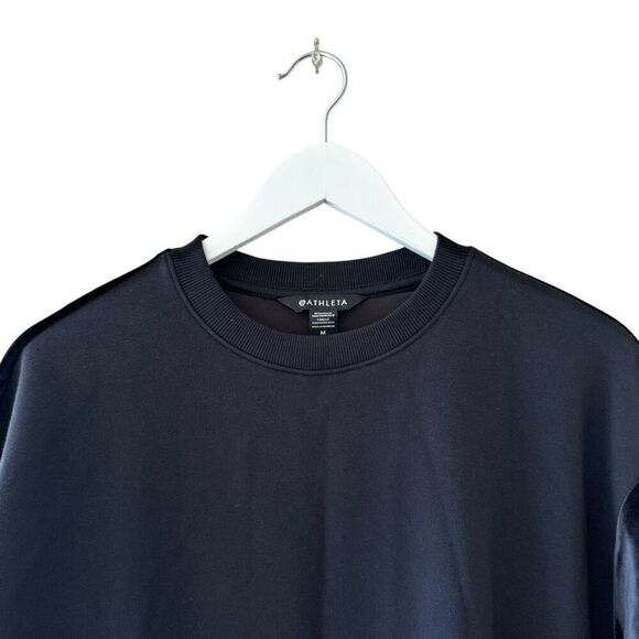 Athleta Retroplush Velvet Mixed Media Crewneck Oversized Sweatshirt Size M #2373 - Picture 6 of 16